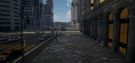 Vehicle traffic through the urban world