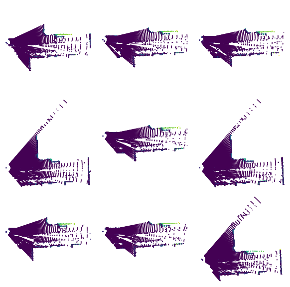 Infrastructure-side LiDAR collage
